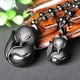 thumbnail image 1 of Collar con colgante de zorro de tamaño obsidiana natural para hombre y mujer, joyería de cristal para parejas, accesorios de cadena para suéter, 1 of 3