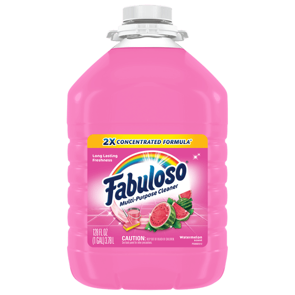 Fabuloso Multi-Purpose Cleaner, 2X Concentrated Formula, Watermelon Scent, 128 fl oz