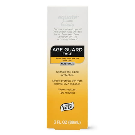 Equate Beauty Age Guard Face Sunscreen Moisturizer, Broad Spectrum, SPF 110, 3