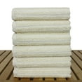 thumbnail image 1 of Luxury Hotel & Spa Towel Turkish Cotton Washcloths - Beige - Striped - Set of 6, 1 of 4