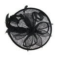 thumbnail image 2 of Sombrero del fascinador de la mujer Yinane Retro Velo de malla Negro, 2 of 8