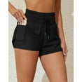 thumbnail image 5 of Sociala Women's Double Layer Swim Bottoms High Waisted Drawstring Bermuda Shorts Swimwear, 5 of 8