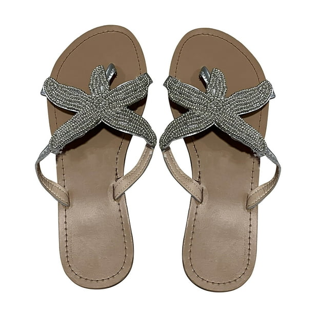 Amzcrzy Zapatos de mujer,Zapatos de mujer,Zapatillas de mujer, Sandalias y pantuflas casuales de verano para mujer, estilo playero vintage Sandalias Mujer Zapatillas De Casa