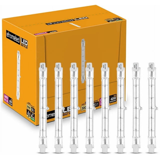 Bombilla halógena R7S 118 mm 300 W regulable AC220-240 V J118 Focos halógenos lineales para paisaje, seguridad, farolas (paquete de 8) dJAlpFx8FfZ