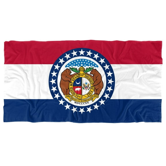 Missouri Flag Beach Towel, 30"x60" Beach Towel