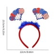 thumbnail image 2 of AZXY Fourth of July Accessories,4th of July Hair Accessories,Independence Day Hair Bands for Party Supplies,Red White and Blue Patriotic Accessorie for Women Girls, 2 of 6