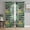 Black, White, Green, variant on Tropical Palm Leaves Sheer Curtains 45 Inch Length 2 Panels Set, Birds Pineapple Black Striped Voile Window Treatment Rod Pocket Small Kitchen Curtains Drapes for Bedroom 52"x45"x2