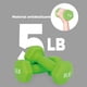 thumbnail image 4 of Set de 2 Mancuernas X-Rush Hexagonales de 5 lbs (10 lbs) con Recubrimiento de Neopreno Verde, 4 of 7