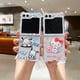 thumbnail image 2 of Cartoon Winnie Cinnamoroll Pochacco Kuromi Melody Hello Kitty Funda Dura Transparente Para Samsung Galaxy Z Flip 5 4 5G Fold 5 4 Flip5 Flip4 De Teléfono A Prueba De Golpes, 2 of 4