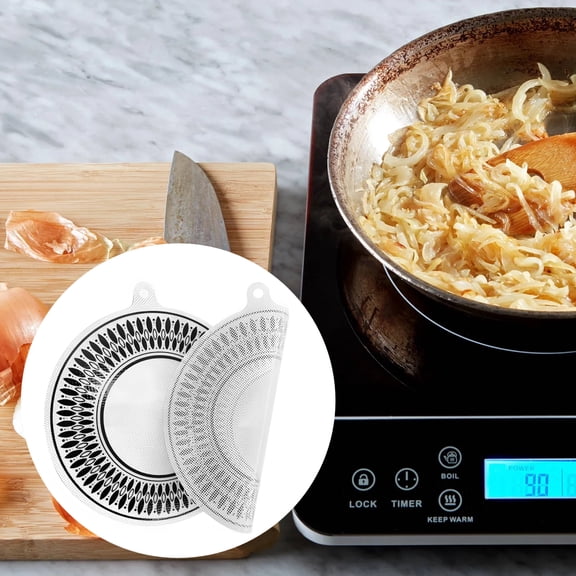 2 Pcs Induction Cooktop Protector Mats, Silicone Round Heat Resistant Pads with Hanging Hole, Non-Slip, Anti-Scratch for Induction Stoves, Easy to Clean, Reusable