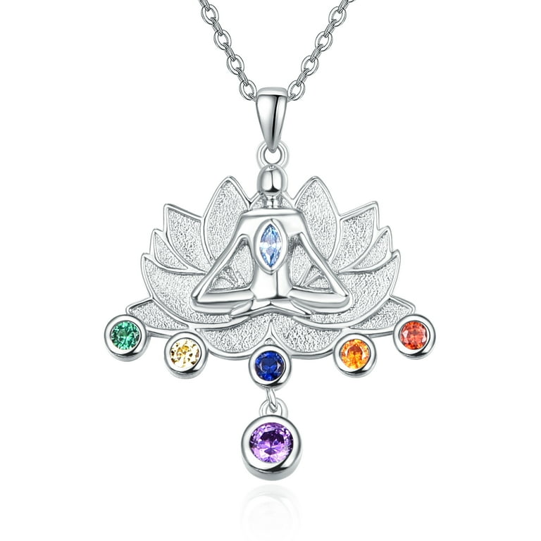 Yoga cheap necklaces silver