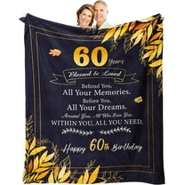 60th Birthday Gifts for Women Men, 60 Year Old Birthday Gift for Mom Dad, Happy 60th Birthday Decorations for Woman Man, 60th Birthday Gift Ideas, 1963 Birthday Gifts Throw Blanket 60 x 50 inch