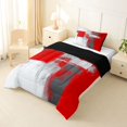thumbnail image 2 of Homewish Red Abstract Ombre Twin Comforter Sets,Grunge Aesthetic Bedding Set,Black Reversible,2-Piece,1 Comforter and 1 Pillowcase, 2 of 7