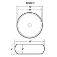 thumbnail image 3 of Ruvati Rvb0312 Vista 12" Round Porcelain Vessel Bathroom Sink - White, 3 of 7