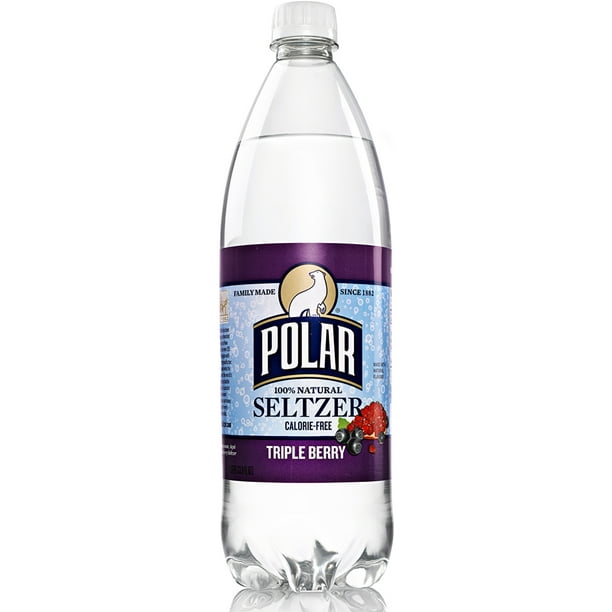 Polar Seltzer Water, Triple Berry, 33.8 Fl Oz, 12 Count - Walmart ...