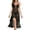 Black-1, variant on Womens Lingerie Lace Babydoll Nightgown Layered Ruffle Chemise Halter Mesh See Through Side Slits V Neck Nightwear Sleepwear Boudoir Outfits Black M