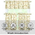 thumbnail image 6 of Fall Kitchen Curtains Valances and Tiers 3 Piece Set,Thanksgiving Orange Pumpkin Maple Leaves Rod Pocket Short Kitchen Tier Curtain over Sink Window,Farmhouse Cafe Curtains for Autumn Decor 36 Inch, 6 of 6