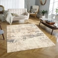 thumbnail image 1 of 2' x 3' Aria Textured Grey And Beige Rug, 1 of 1