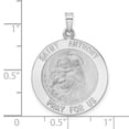 thumbnail image 2 of Diamond2Deal 14k White Gold St Anthony Solid Medal Pendant for Women (L- 1.15 inch, W- 0.86 inch), 2 of 6