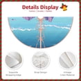 thumbnail image 3 of Lukts Pixel Desert Landscape Print Color Life Christmas Tree Skirt, Winter Holiday Tree Mat Decoration ,Can be Used as A Shawl-36", 3 of 6