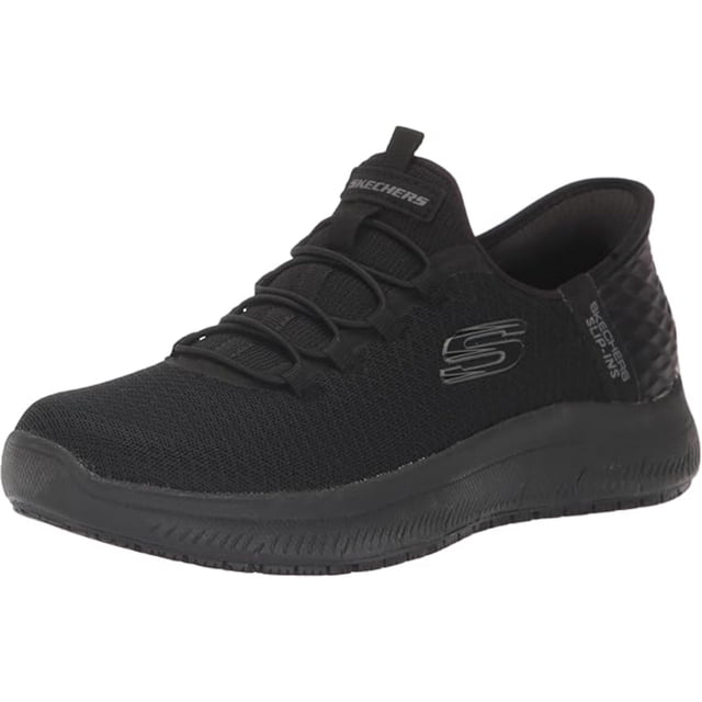 Zapatos Skechers Summits Sr Food Service para mujer, negros, 9.5 de ancho