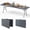 Gray-Rectangular-8Ft, variant on Aimee Lii 8 ft Portable Folding Table 350 LBS Fold-in-Half Table with HDPE Tabletop, Outdoor Portable Dining Table for Picnic, Party, Camping, Gray