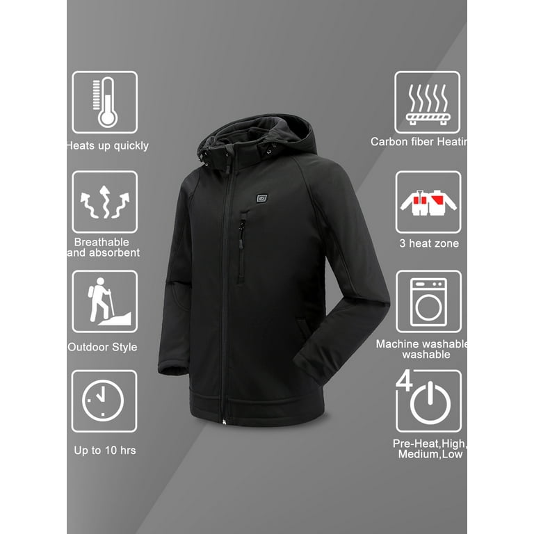 COLCHAM Heated Jackets for Men Slim Fit Soft Shell Winter Jacket