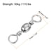 thumbnail image 2 of Giratorio de Carrete de Pesca, 30 Pcs 110lb Terminal de Acero al Carbono, Plateado, 2 of 6