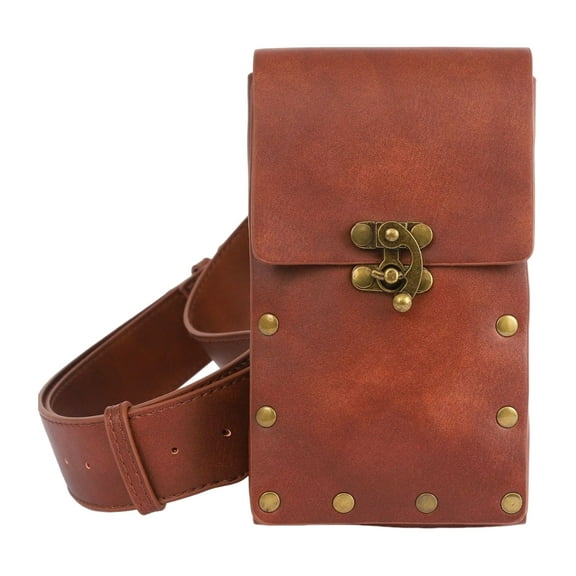 HUANLEDASH Unisex Retro Belt Bag Steampunk Renaissance Belt Pouch Coin Purse Medieval Festival Costume Halloween Accessories Hike Up Skirt Belt Casual Fanny Pack Waist Bag