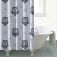 thumbnail image 5 of Night Owl Shower Curtain - Big Eyes Cartoon Owl Pattern Waterproof Quick-Dry Bathroom Curtain 72x84 Inch Machine Washable Polyester with 12 Hooks, 5 of 5