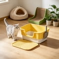 thumbnail image 5 of Eolstice Semi Enclosed High Sided Litter Box, Splash Proof Design, Ample Space for Large Cats, for Felines under 20 lbs, Covered Easy Clean Toilet, 5 of 6