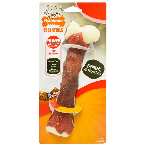 Nylabone Femur Bone Rawhide Alternative Power Chew Durable Dog Toy 50