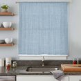 thumbnail image 5 of Vintage Sky Blue Sheer Curtains 96" Long, Farmhouse Retro Solid Color Linen Texture Light Filering Curtains, Privacy Drapes Simi Floor to Veiling Curtain for Living Room Bedroom Window Treatment, 5 of 9