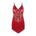 thumbnail image 2 of Zaldita Womens Sequins Tassel Flapper Ballroom Dress Asymmetric Fringe Tango Latin Dance Dress Red One_Size, 2 of 7