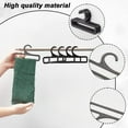 thumbnail image 4 of 10pc Plastic Multifunctional Hangers Black 78x137x2mm Inner Diameter: 18x123mm, 4 of 7
