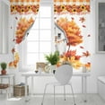 thumbnail image 5 of Fsddascl Fall Pumpkins Blackout Curtains for Bedroom/Living Room, Thermal Insulated Kitchen Curtains, Thanksgiving Maple Leaves Country House Grommet Darkening Window Treatment Drapes 27.5"x39"x2, 5 of 6