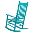 thumbnail image 2 of Shine Company Traditional Hardwood Indoor/Outdoor Patio Porch Rocker in Blue, 2 of 5