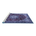 thumbnail image 2 of Ahgly Company Machine Washable Indoor Rectangle Persian Blue Traditional Area Rugs, 7' x 9', 2 of 4
