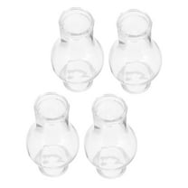 WHAMVOX 4pcs Glass Oil Lamp Chimney Vintage Glass Kerosene Lamp Shade Cover Replacement