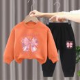 thumbnail image 2 of Toddler Girl Winter Clothes 2T 3T 4T 5T 6T 7T 8T Girl Clothes Toddler Girl Clothes Fall Outfits Long Sleeve Sweatshirt Tops + Pants Set E Size 3-4 Years, 2 of 4