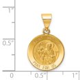 thumbnail image 3 of Finest Gold 14K Yellow Gold Polished & Satin St Matthew Medal Hollow Pendant, 3 of 4