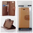 thumbnail image 3 of TopSave Goospery SONATA Card Holder Leather Folio Wallet Flip Case For iPhone 6,6s,Carmel, 3 of 3