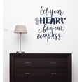 thumbnail image 3 of Let Your Heart Be Your Compass Inspirational Wall Decals Home Décor 23x19-Inch Deep Blue, 3 of 5
