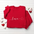 thumbnail image 4 of Perfect Valentine's Gift - Red Cozy Pullover Hoodie with Cute White Hearts for Girlfriend Vermilion 3XL, 4 of 4