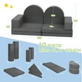 thumbnail image 4 of NAVINE Kids Sofa Couch 10-Pieces, Play Couch Sofa Modular Toddler Couch for Playroom, Gift for Kids, Gray, 4 of 7