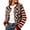 Red, variant on Women's Striped Leopard Print Button Down Long Sleeve Knitted Cardigan Sweaters (Black M)