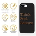thumbnail image 4 of Case Yard Wooden Case for iPhone-8-Plus Soft TPU Silicone cover Slim Fit Shockproof Wood Protective Phone Cover for Girls Boys Men and Women Supports Wireless Charging Think. Feel. Believe. Design, 4 of 7