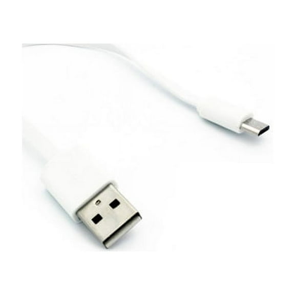 Short USB Cable for Motorola Moto e6 Phone - MicroUSB Charger Cord Power Wire Fast Charge Sync White W8D
