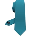 thumbnail image 1 of Oasis Tie Premium Mens Wide Sea Green Gabardine Matt Necktie Tuxedo Peacock Turquoise Color Deep Aqua Corbatas (Avalon Teal, Wide 3.35"), 1 of 6