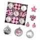 thumbnail image 5 of 35 adornos navideños colgantes con forma de estrella y lazo, decoración artesanal decorativa. Plata rosa, 5 of 9